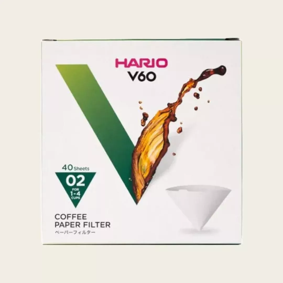 hario-paper-filter-2-cup-40-pack-white Hario Paper Filter 2 cup 40 pack White