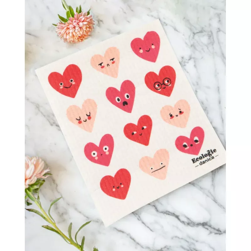 Heart to Heart Swedish Dishcloth