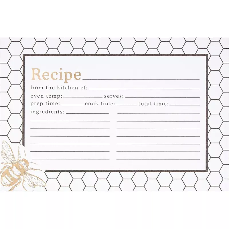 honeycomb-hive-recipe-cards Honeycomb Hive Recipe Cards