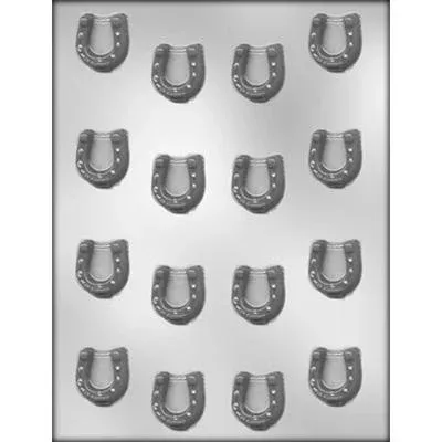 horseshoe-candy-plastic-mold-makes-16-derby Horseshoe Candy plastic Mold makes 16 - Derby