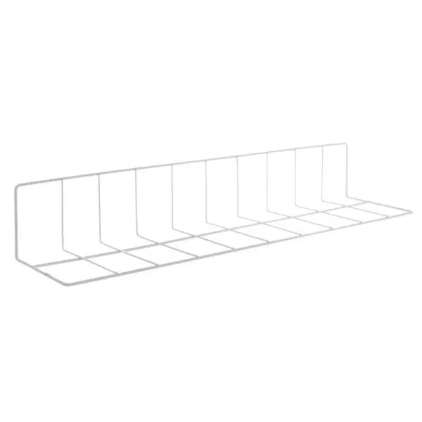 hubert-11131-l-shape-white-epoxy-coat-wire-fence-divider-24-x-4-x-6 Hubert 11131 - L Shape White Epoxy Coat Wire Fence Divider, 24" x 4" x 6"