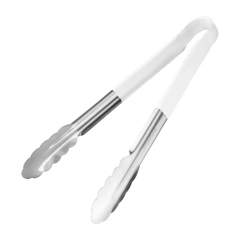 hygiplas-colour-coded-white-serving-tong-300mm-fx130 Hygiplas Colour Coded White Serving Tong 300mm – FX130
