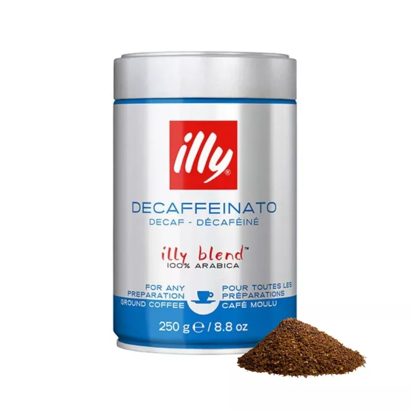 illy Decaffeinated Classico Ground Coffee – Medium Roast (250g)