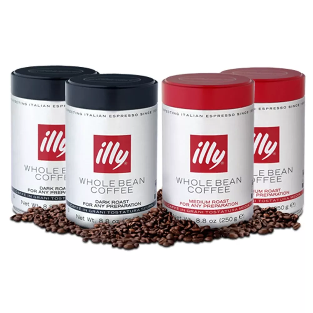 illy-whole-bean-coffee-pack-featuring-classico-coffee-medium-roast-intenso-coffe Illy Whole Bean Coffee Pack Featuring Classico Coffee – Medium Roast And Intenso Coffee – Dark Roast
