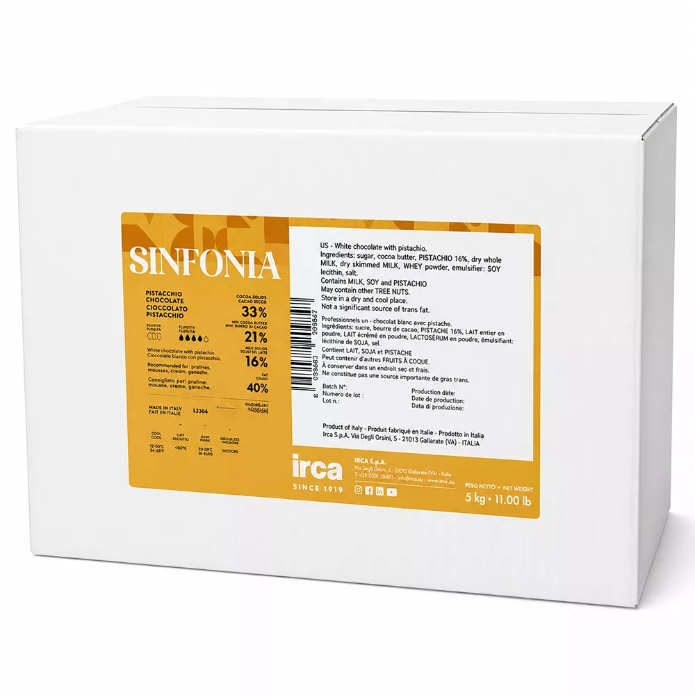 Irca - Sinfonia Pistachio White Chocolate 33% - 11 lb