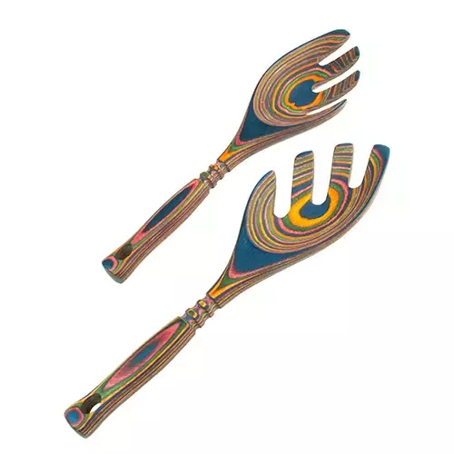 island-bamboo-salad-leaf-servers-rainbow Island Bamboo Salad Leaf Servers: Rainbow