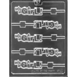 Its a Girl Chocolate Lollipop Mold