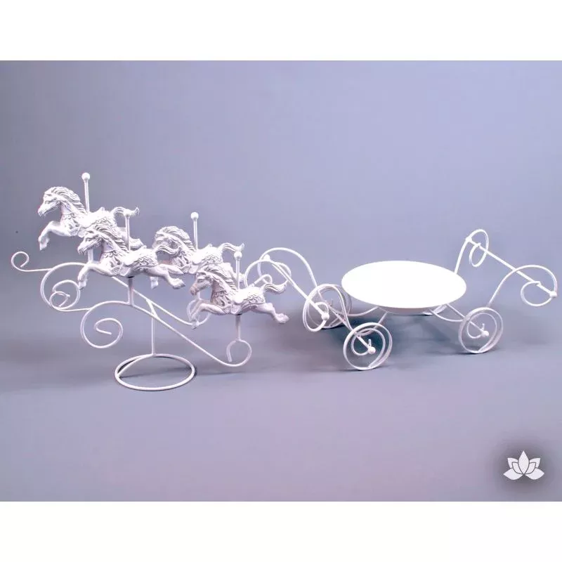 ivory-gold-4-horses-carriage-cake-stand Ivory Gold 4 Horses and Carriage Cake Stand