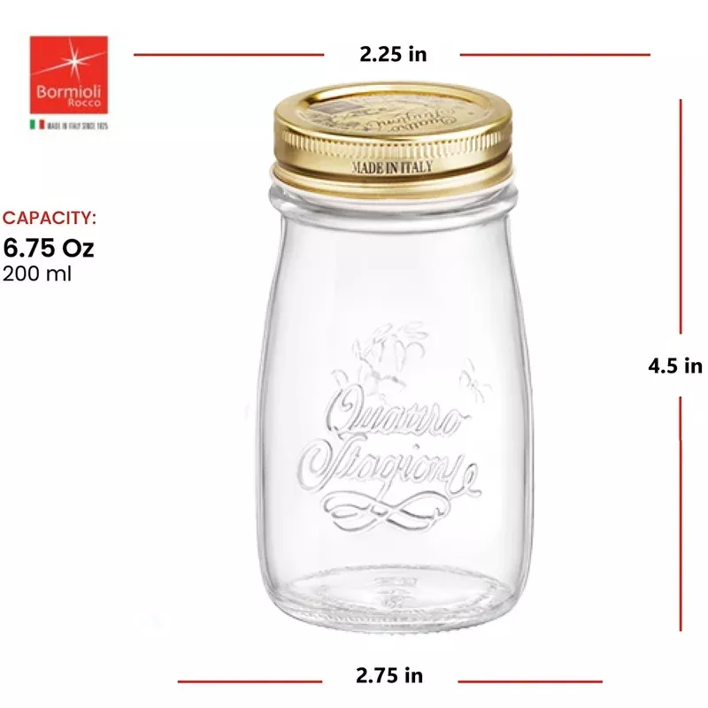 jar-bormioli-quattro-6-75-oz JAR BORMIOLI QUATTRO 6.75 oz