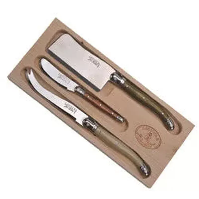 jean-dubost-3-pc-cheese-set-with-mineral-colored-handles Jean Dubost 3 Pc Cheese Set with Mineral Colored handles