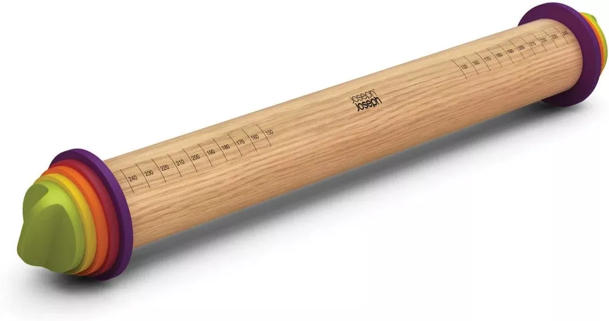 joseph-joseph-adjustable-rolling-pin-with-removable-rings-13-6 Joseph Joseph Adjustable Rolling Pin with Removable Rings, 13.6"
