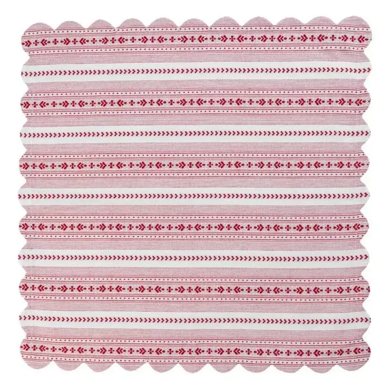 Juliska Villa Stripe Tablecloth – Ruby