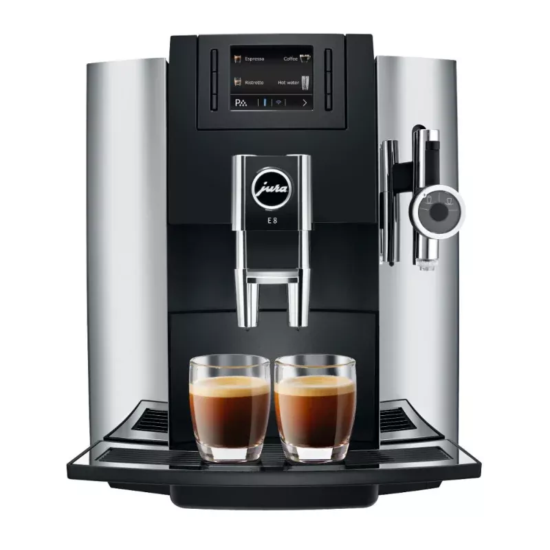 jura-e8-chrome-super-automatic-espresso-machine-with-p-e-p JURA E8 Chrome Super-Automatic Espresso Machine With P.E.P.