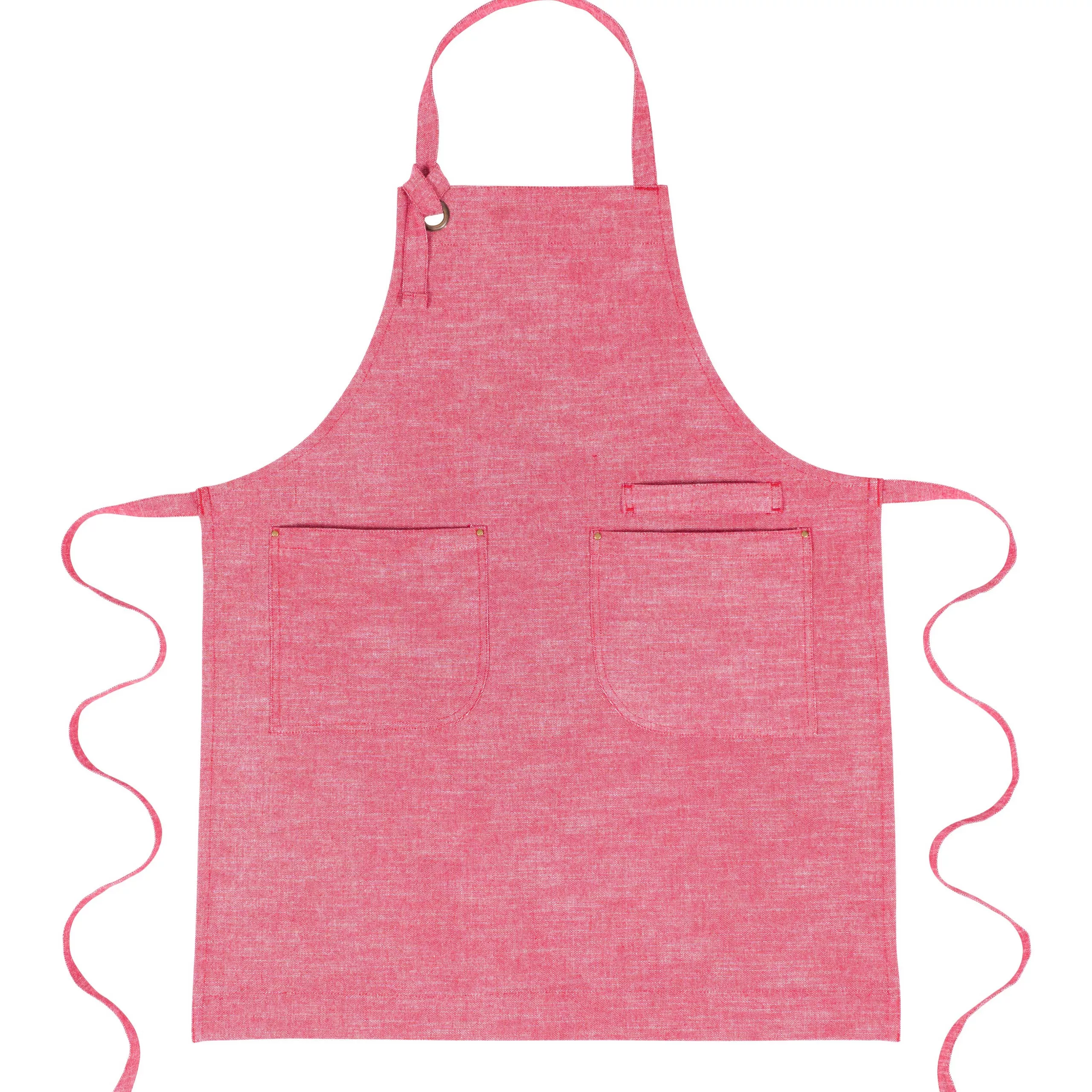 kaf-home-strada-adjustable-chambray-apron-33-x-27-red KAF Home Strada Adjustable Chambray Apron - 33" x 27": Red