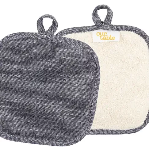 kaf-strada-pot-holders-set-2-black KAF Strada Pot Holders (Set of 2): Black