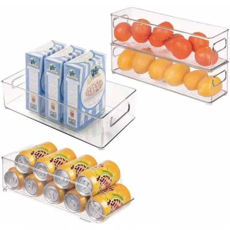 kitchen-bins-clear-4-piece-set Kitchen Bins Clear 4 Piece Set