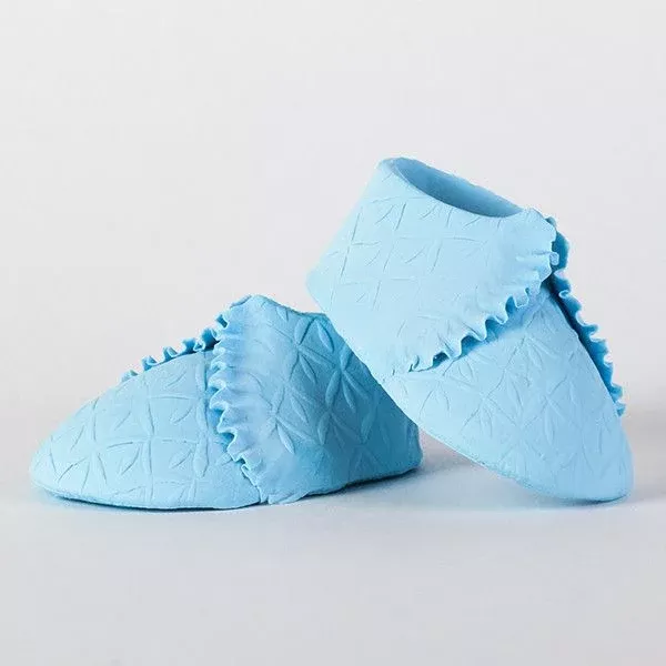 knit-baby-booties-blue Knit Baby Booties - Blue