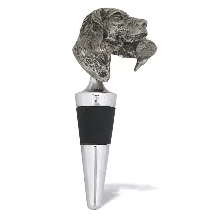 labrador-duck-pewter-bottle-stopper Labrador and Duck Pewter Bottle Stopper