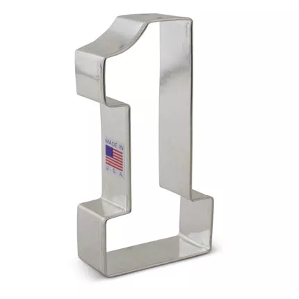 large-number-1-cookie-cutter-4-3-8 Large Number 1 Cookie Cutter 4 3/8"