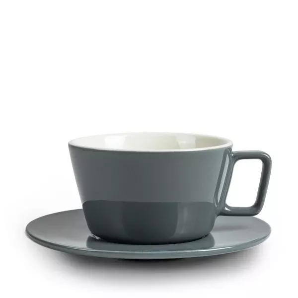 latte-cup-w-saucer-35cl-gray-peakabrew Latte Cup w/ saucer 35cl Gray- Peakabrew