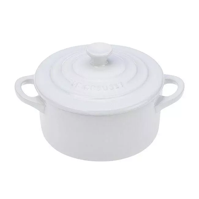 le-creuset-mini-round-cocotte-14-oz-white Le Creuset Mini Round Cocotte: 14 oz., White