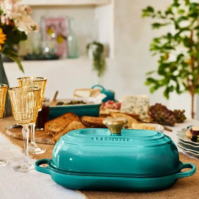 le-creuset-oval-bread-oven-11-5-bleu-riviera Le Creuset Oval Bread Oven:11.5", Bleu Riviera