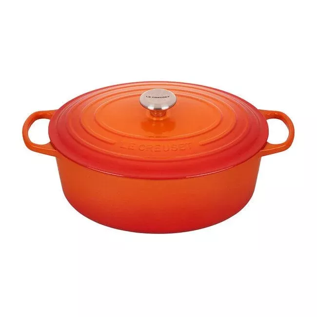 le-creuset-oval-dutch-oven-8-qt-flame Le Creuset Oval Dutch Oven: 8 QT, Flame