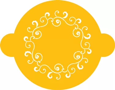 Leafy Scroll Top Stencil - C558