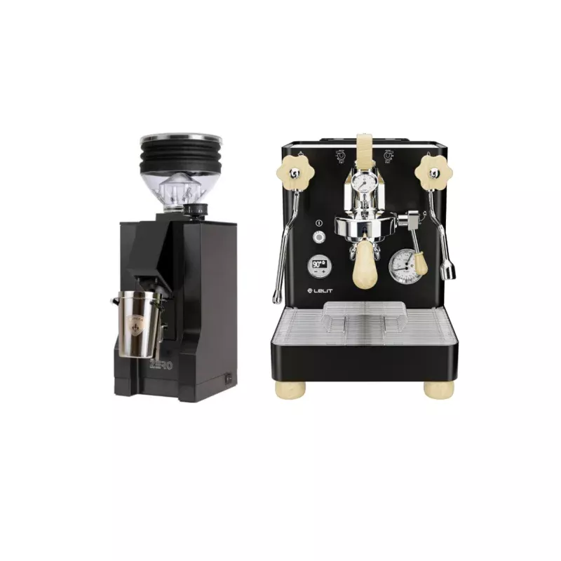 Lelit Bianca V3 Espresso Machine &Eureka Zero Grinder w/Black Spout (Matte black)