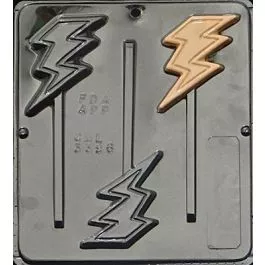 Lightning Bolt Chocolate Lollipop Mold