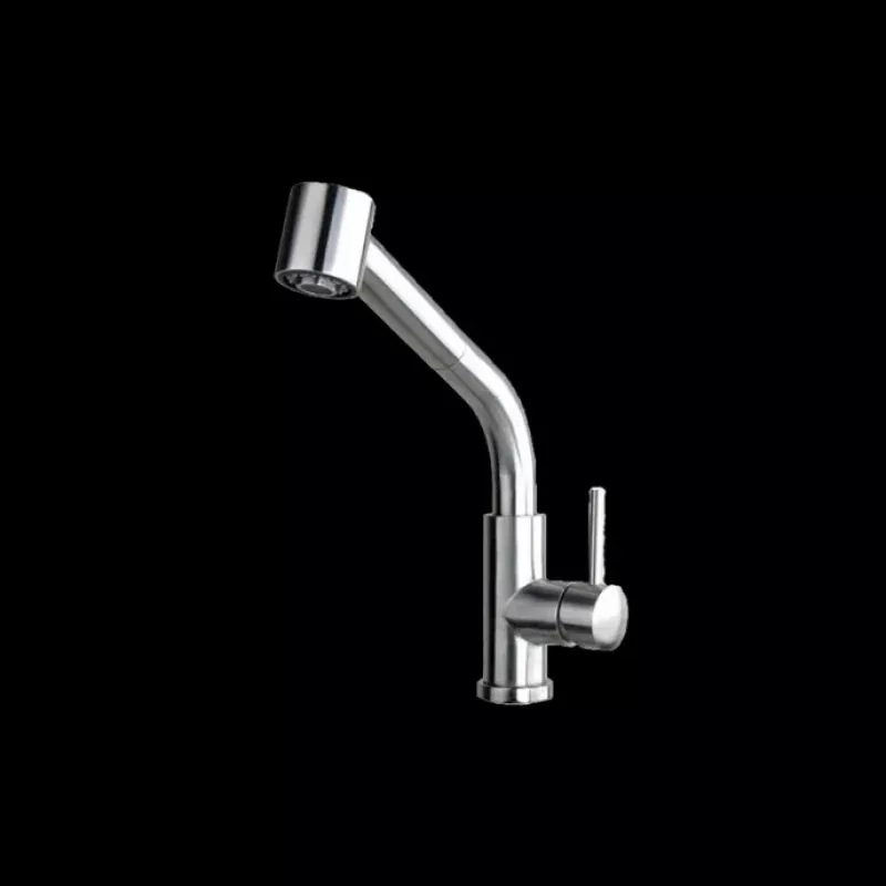 Llave Eclipse Monomando Extraible Acero Inox. Ec-74