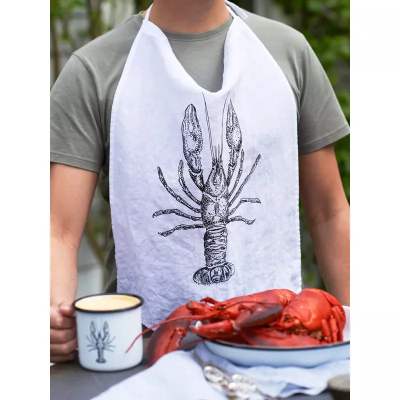 lobster-linen-bib Lobster Linen Bib