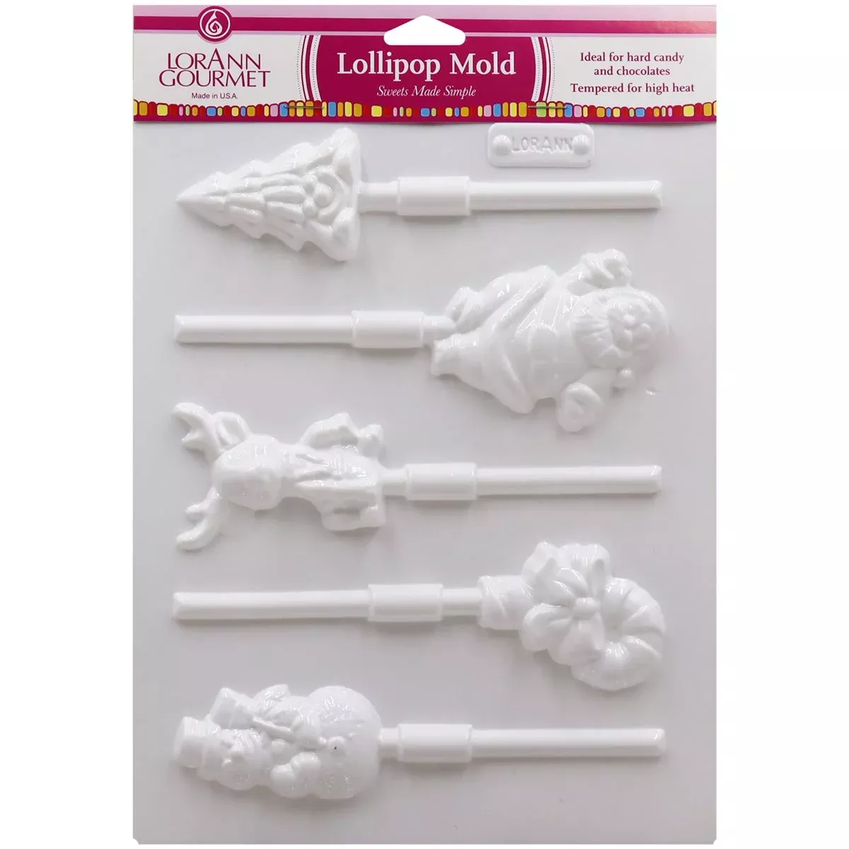 lorann-christmas-assorted-lollipop-sheet-mold LorAnn Christmas Assorted Lollipop Sheet Mold