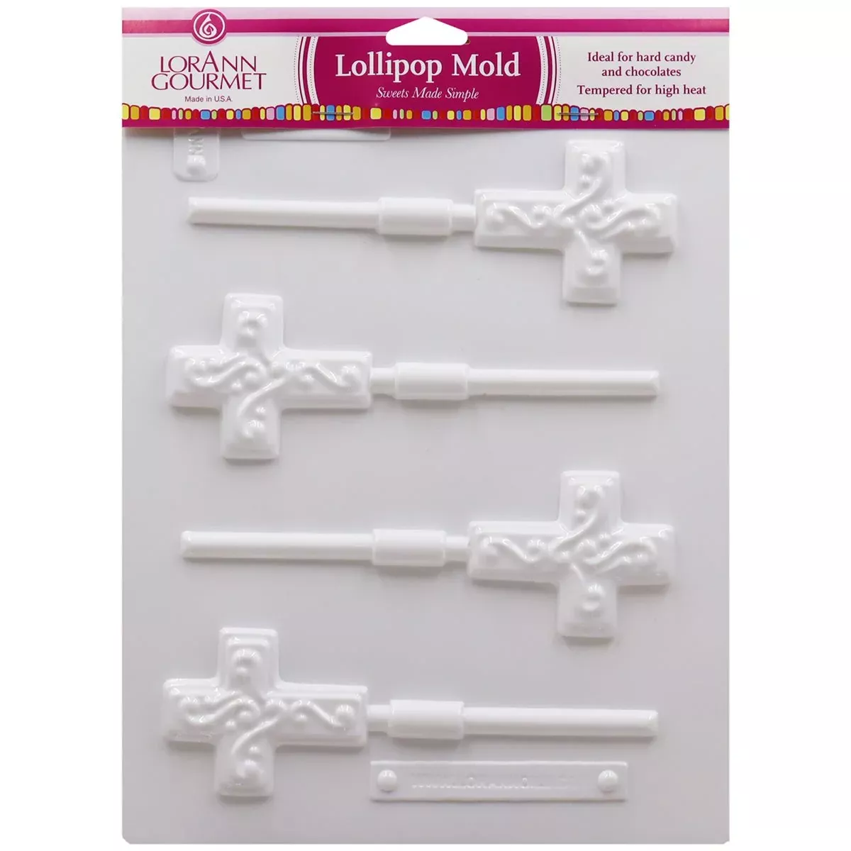 lorann-easter-cross-lollipop-candy-sheet-mold LorAnn Easter Cross Lollipop Candy Sheet Mold