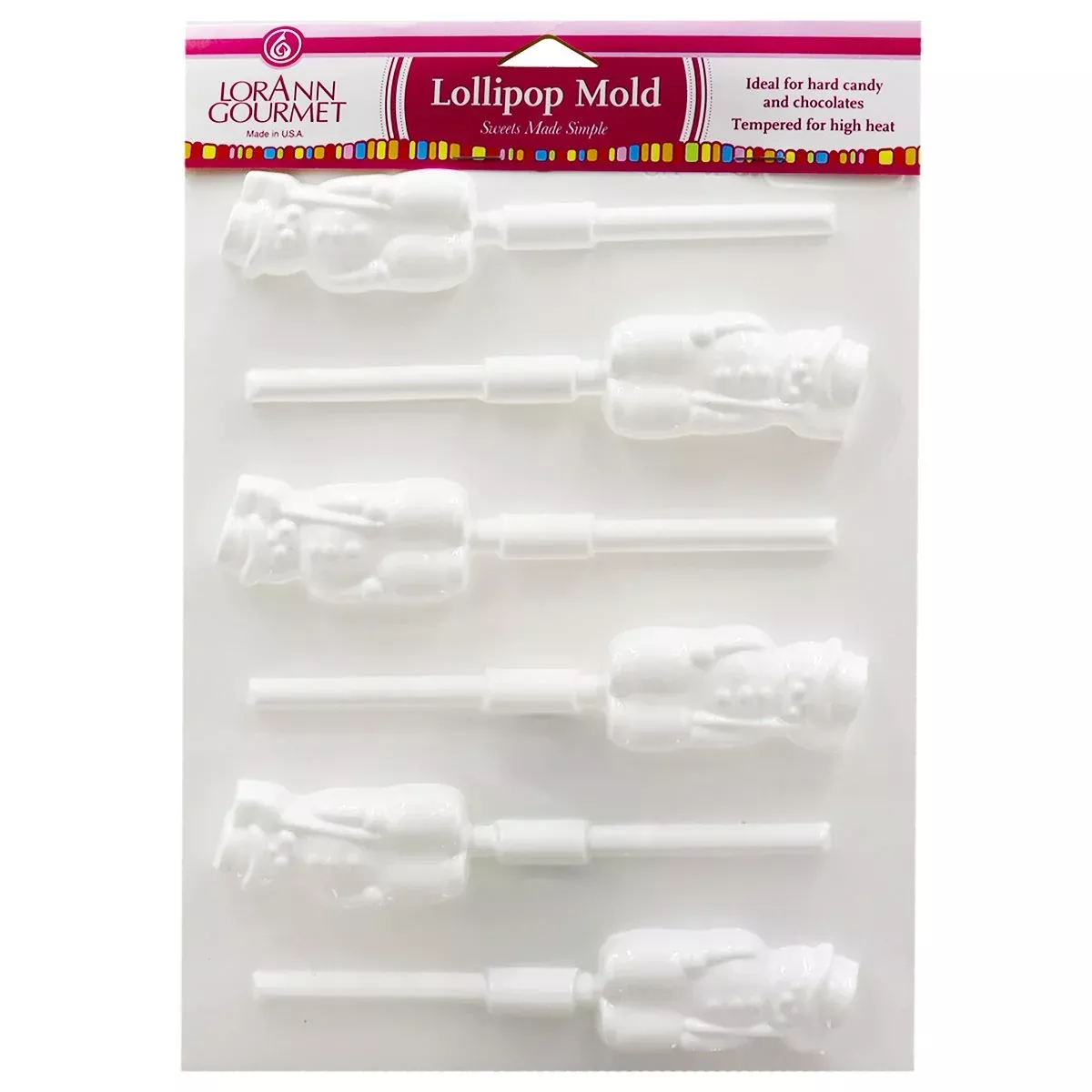 lorann-snowman-lollipop-sheet-mold LorAnn Snowman Lollipop Sheet Mold