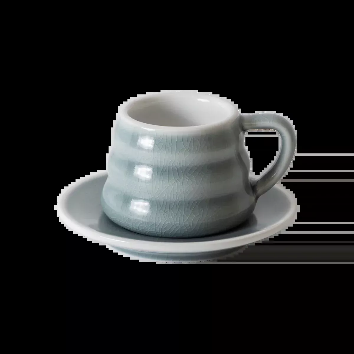 loveramics-bond-110ml-ibrik-coffee-cup-saucer-charcoal LOVERAMICS Bond 110ml Ibrik Coffee Cup and Saucer (charcoal)