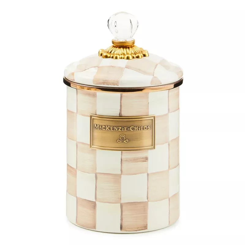 MacKenzie-Childs | Mocha Check Medium Canister