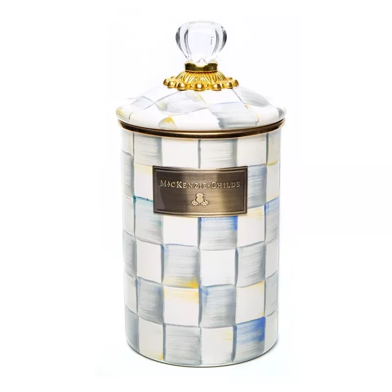 mackenzie-childs-sterling-check-large-canister MacKenzie-Childs | Sterling Check Large Canister