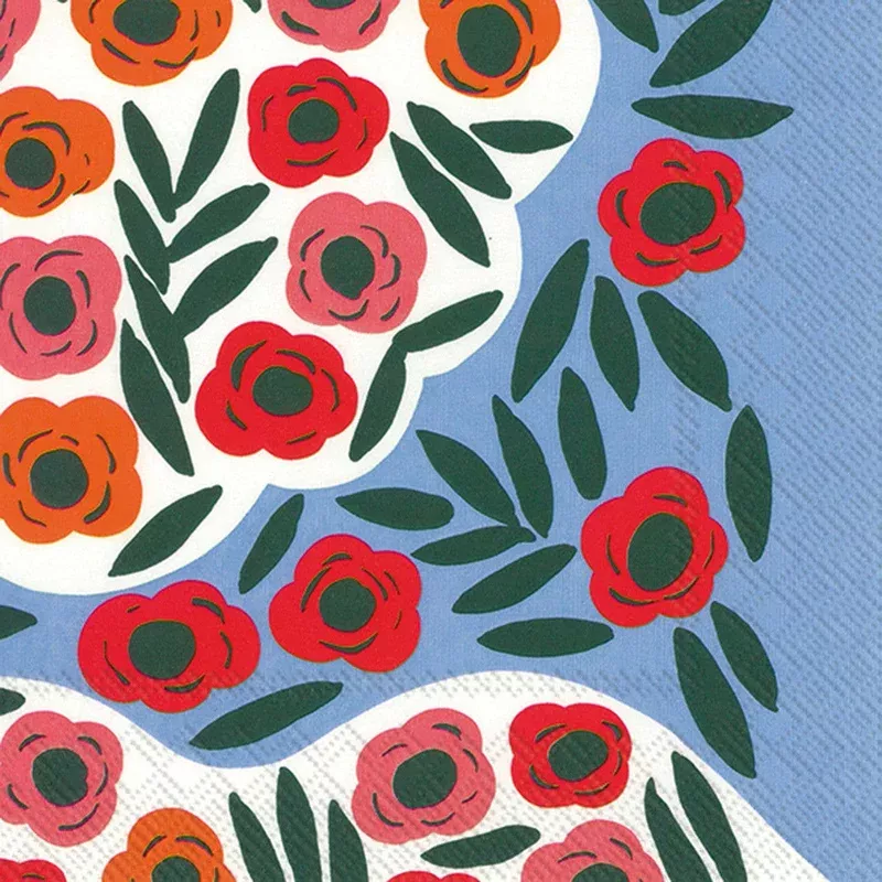 Marimekko Ruukku Blue Cocktail Napkin