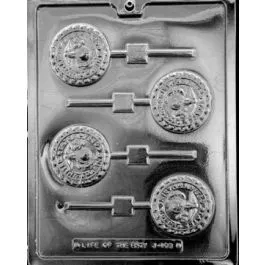 Marine Emblem Chocolate Lollipop Mold