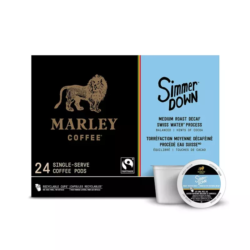 marley-coffee-simmer-down-decaf-single-serve-coffee-pods Marley Coffee Simmer Down Decaf Single-Serve Coffee Pods