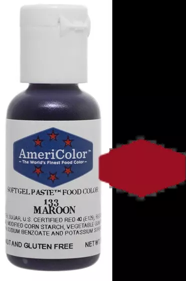 maroon-americolor-soft-gel-paste-food-color-75oz Maroon, Americolor Soft Gel Paste Food Color, .75oz