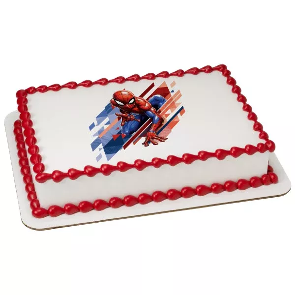 marvel-spider-man-great-responsibility-edible-cake-image-photocake Marvel Spider-Man Great Responsibility Edible Cake Image PhotoCake