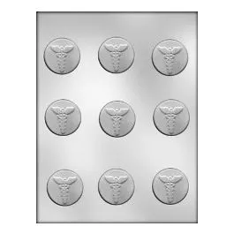 medical-caduceus-symbol-chocolate-mold Medical Caduceus Symbol Chocolate Mold