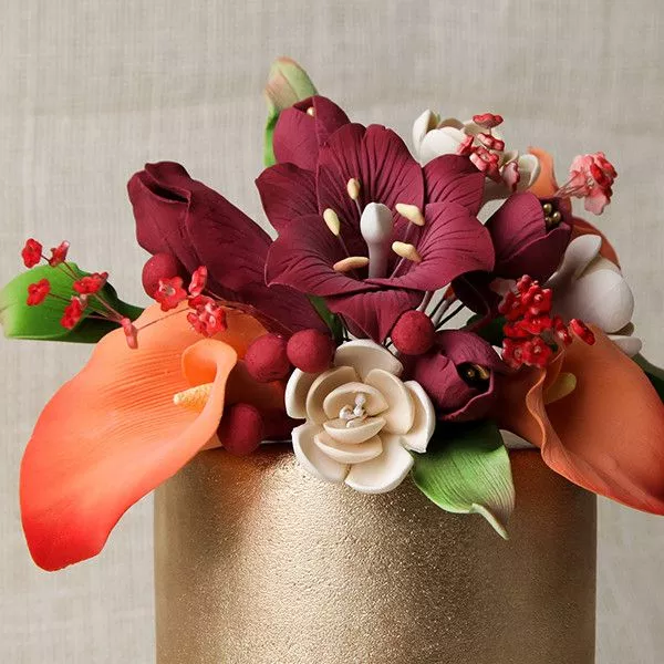 medium-lily-cake-topper-red Medium Lily Cake Topper - Red