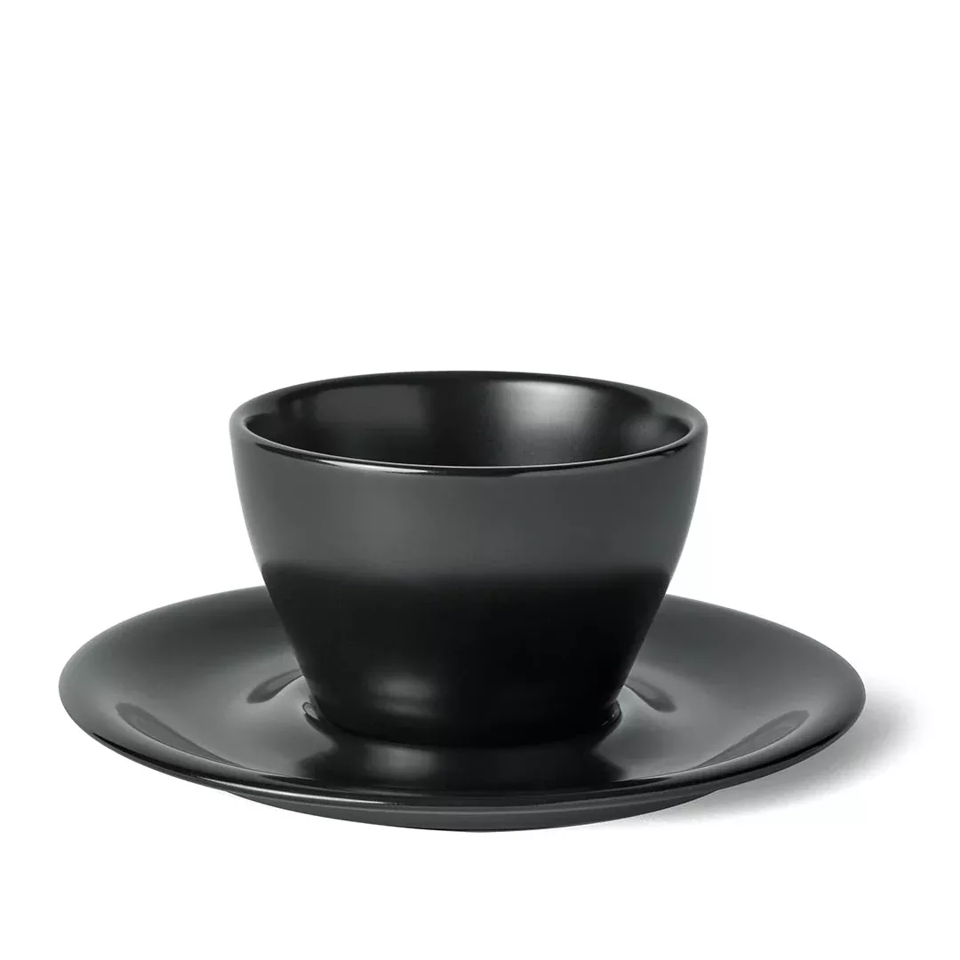 meno-single-cappuccino-cup-saucer-matte-black Meno Single Cappuccino Cup & Saucer, Matte Black