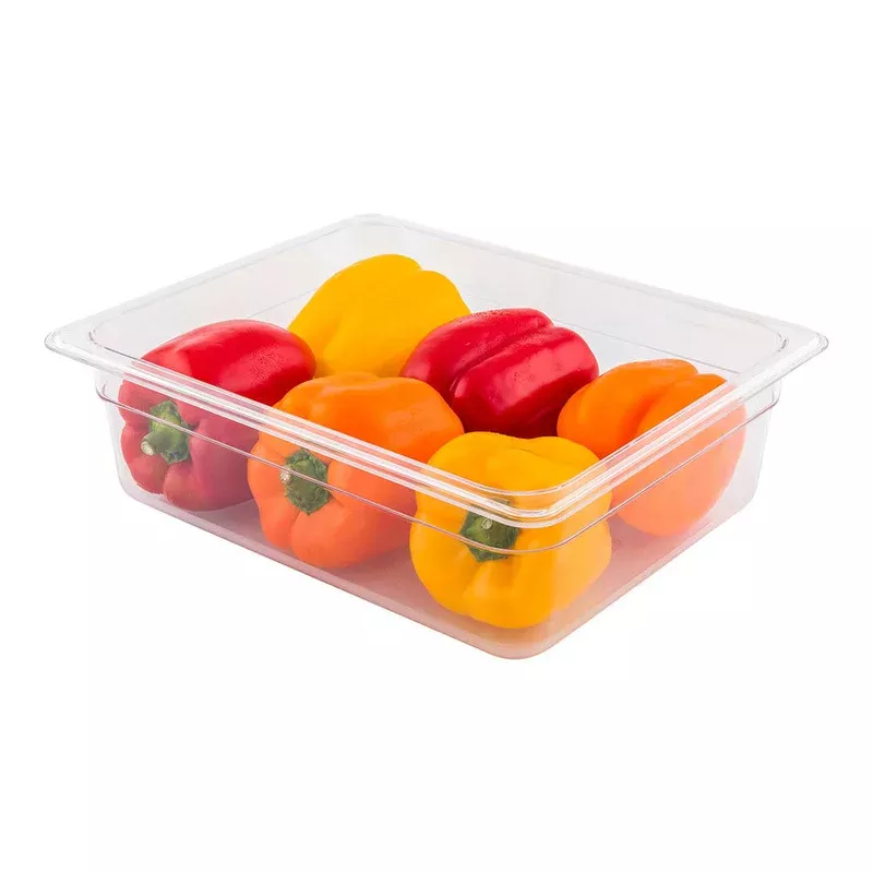 met-lux-rectangle-clear-plastic-1-2-size-cold-food-storage-container-4-depth-10- Met Lux Rectangle Clear Plastic 1/2 Size Cold Food Storage Container – 4″ Depth – 10 count box