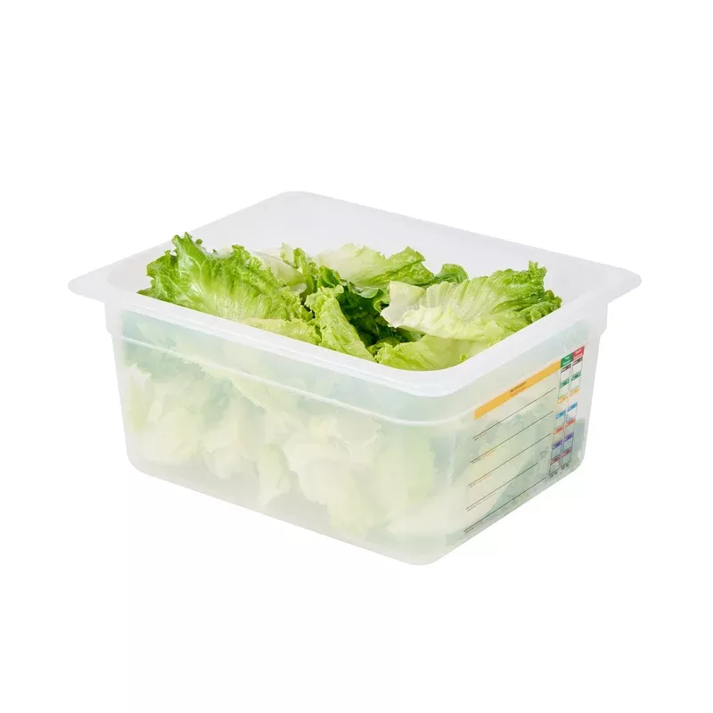 Met Lux Rectangle White Polypropylene Half Size Food Pan – 6″ Deep with Label – 10 count box