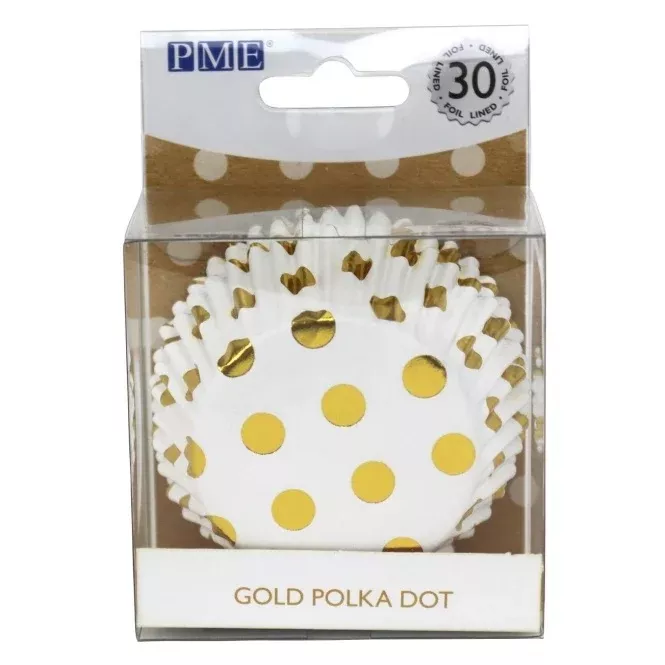 metallic-gold-polka-dot-standard-foil-lined-baking-cups-30-cupcake-liners Metallic Gold Polka Dot Standard, Foil Lined Baking Cups - 30 Cupcake Liners