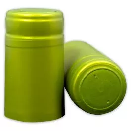 Metallic Lime Green Wine Bottle Shrink Capsule 30 pieces